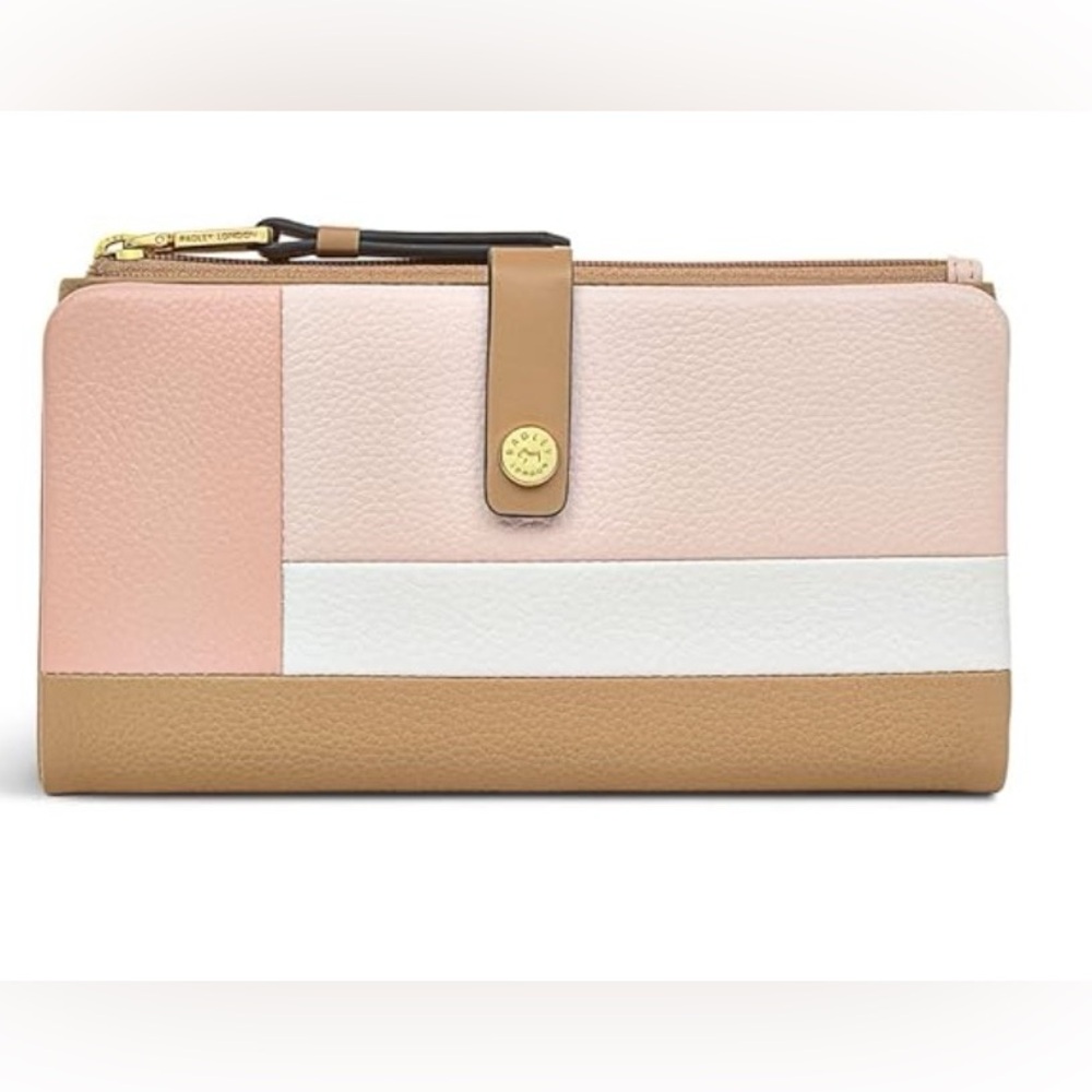 NWT Radley London Provence Street Patchwork Large Leather Bifold Matinee Purse